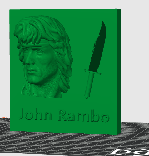 Rambo 3d frame 3Dプリントモデル .c4d .max .obj .3ds .fbx .stl .blend 
