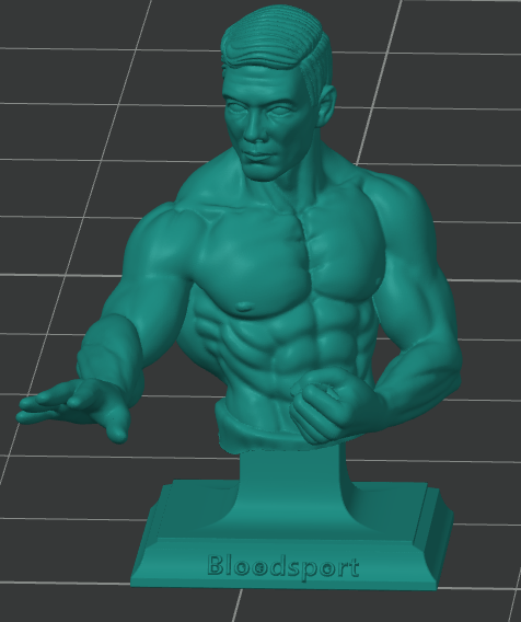Jean claude van damme bust 3Dプリントモデル .c4d .max .obj .3ds .fbx .stl .blend 