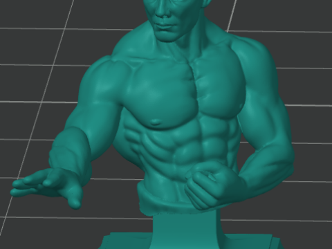Jean claude van damme bust 3Dプリントモデル