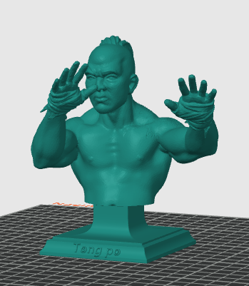 Tong po kickboxer bust 3Dプリントモデル .c4d .max .obj .3ds .fbx .stl .blend 