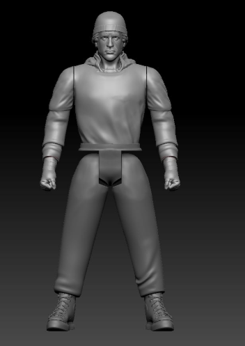 Rocky balboa articulated 3D 打印模型 .c4d .max .obj .3ds .fbx .stl .blend