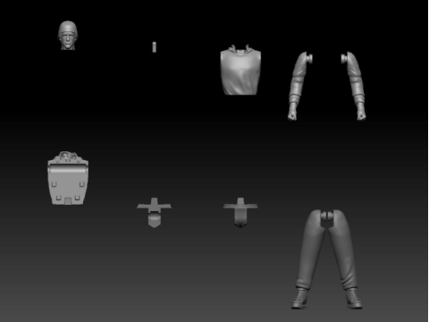 Rocky balboa articulated 3D 打印模型