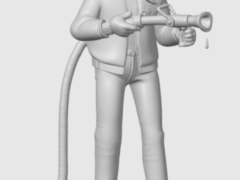 Brandweerman Bil Model do druku 3D