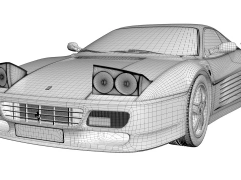 Ferrari 512 TR 1991 3D Model