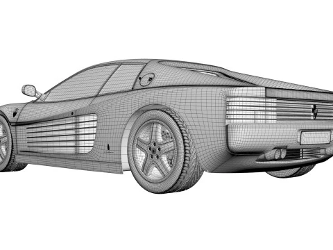 Ferrari 512 TR 1991 3D Model