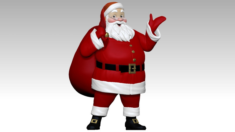 Santa Claus for 3d print 3D Принт Модель .c4d .max .obj .3ds .fbx .stl .blend 