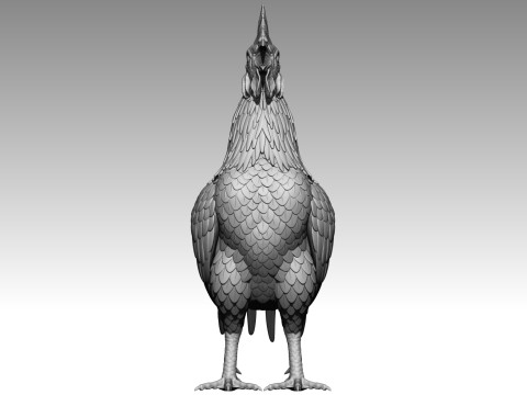 Rooster for 3d print 3Dプリントモデル