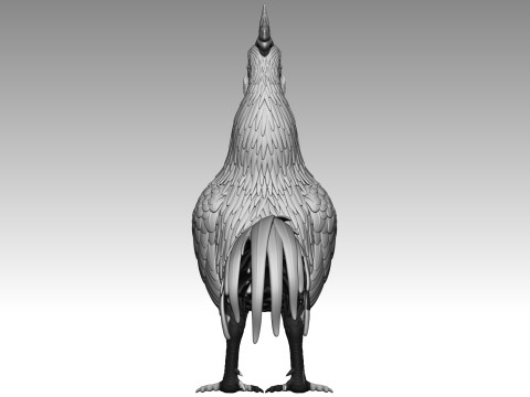 Rooster for 3d print 3Dプリントモデル