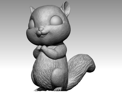 Cute squirrel 3d print 3D Принт Модель