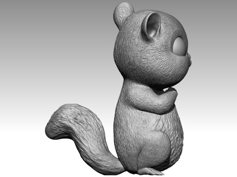 Cute squirrel 3d print 3D Принт Модель