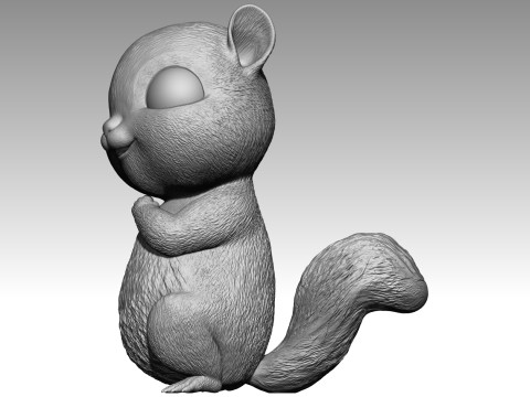 Cute squirrel 3d print 3D Принт Модель