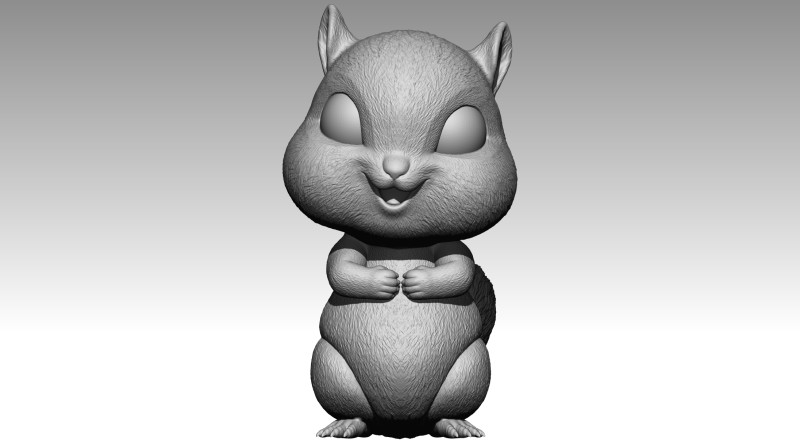 Cute squirrel 1 3Dプリントモデル .c4d .max .obj .3ds .fbx .stl .blend 