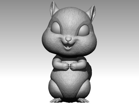 Cute squirrel 1 3Dプリントモデル