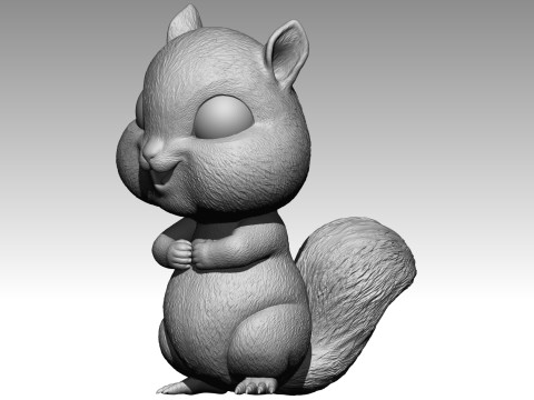 Cute squirrel 1 3Dプリントモデル