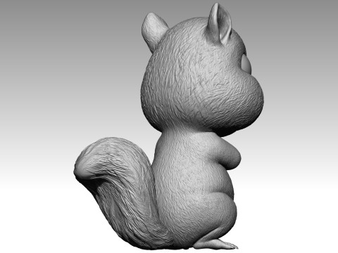 Cute squirrel 1 3Dプリントモデル
