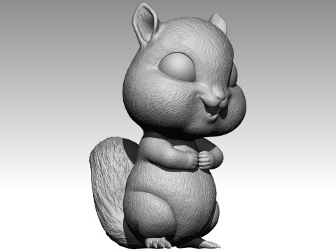 Cute squirrel 1 3Dプリントモデル