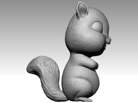 Cute squirrel 1 3Dプリントモデル