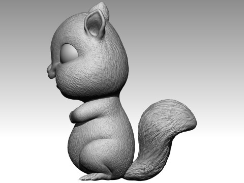 Cute squirrel 1 3Dプリントモデル