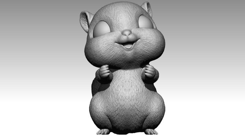 Cute squirrel 3 3Dプリントモデル .c4d .max .obj .3ds .fbx .stl .blend 