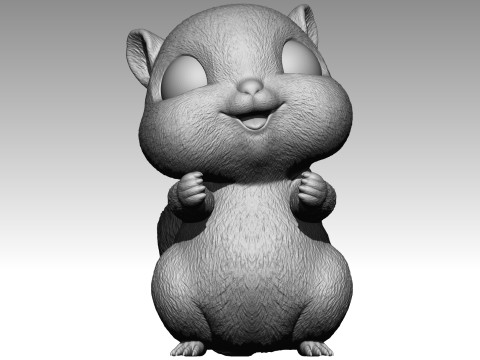 Cute squirrel 3 3Dプリントモデル
