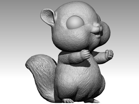 Cute squirrel 3 3Dプリントモデル