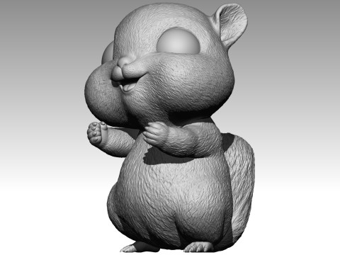 Cute squirrel 3 3Dプリントモデル