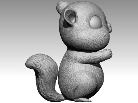 Cute squirrel 3 3Dプリントモデル