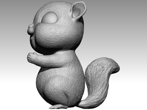 Cute squirrel 3 3Dプリントモデル