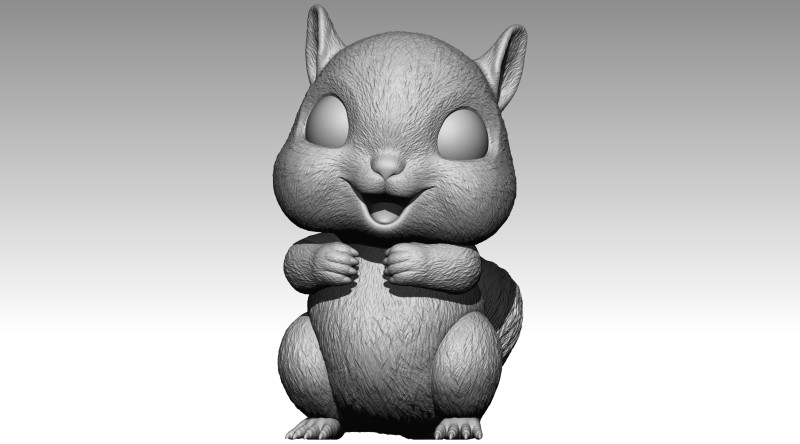 Cute squirrel 4 3Dプリントモデル .c4d .max .obj .3ds .fbx .stl .blend 