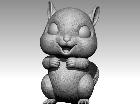 Cute squirrel 4 3Dプリントモデル