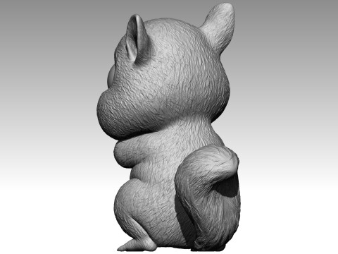 Cute squirrel 4 3Dプリントモデル