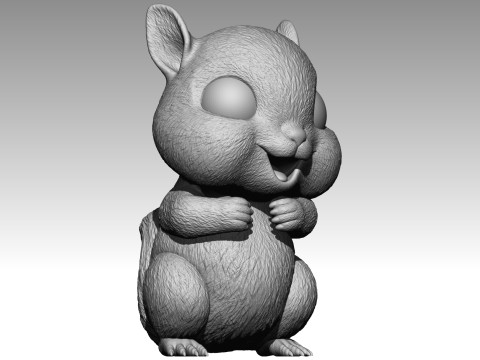 Cute squirrel 4 3Dプリントモデル