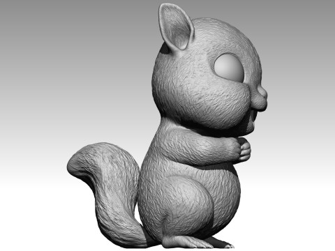 Cute squirrel 4 3Dプリントモデル