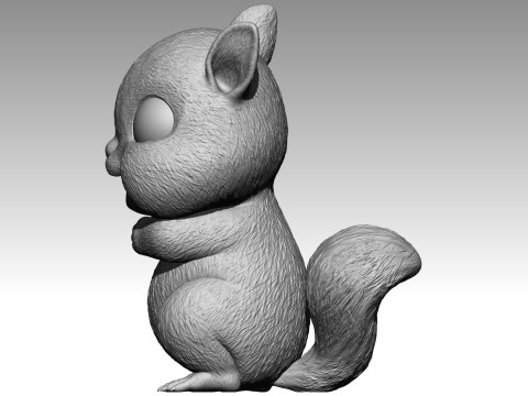 Cute squirrel 4 3Dプリントモデル