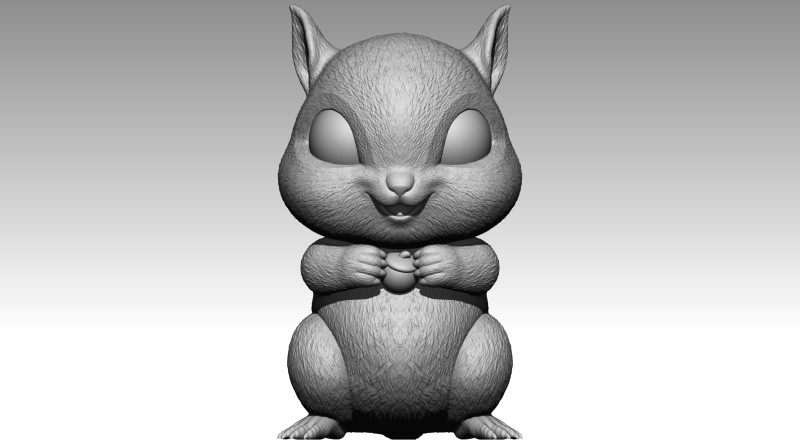 Cute squirrel 5 3Dプリントモデル .c4d .max .obj .3ds .fbx .stl .blend 