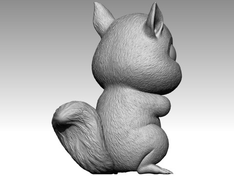 Cute squirrel 5 3Dプリントモデル