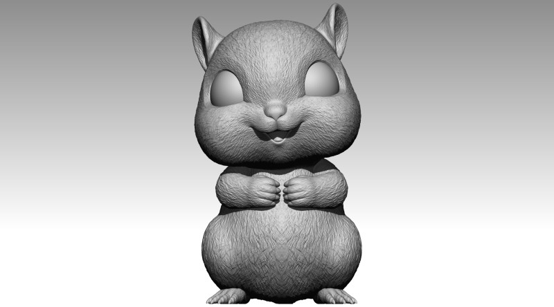 Cute squirrel 6 3Dプリントモデル .c4d .max .obj .3ds .fbx .stl .blend 