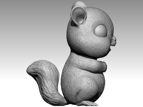 Cute squirrel 6 3Dプリントモデル