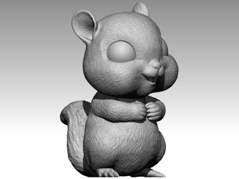 Cute squirrel 6 3Dプリントモデル