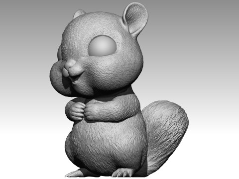 Cute squirrel 6 3Dプリントモデル