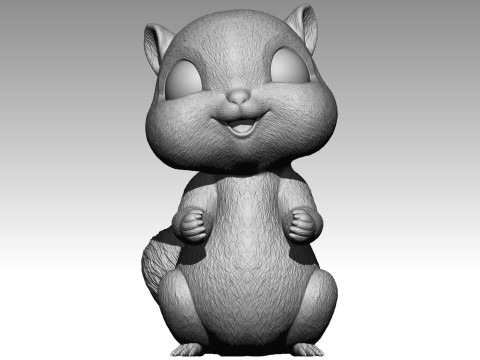 Cute squirrel 7 3Dプリントモデル