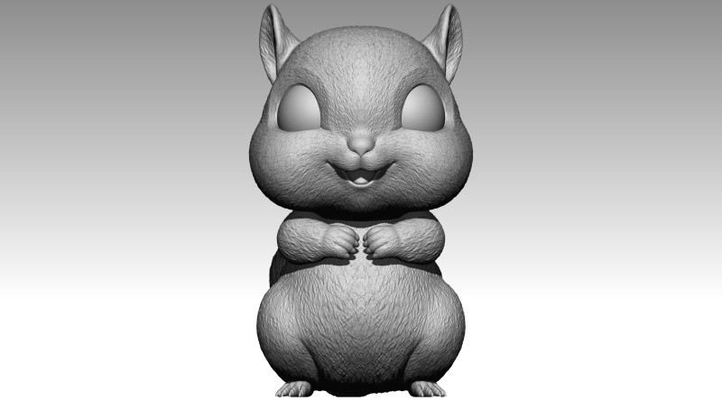 Cute squirrel 8 3Dプリントモデル .c4d .max .obj .3ds .fbx .stl .blend 