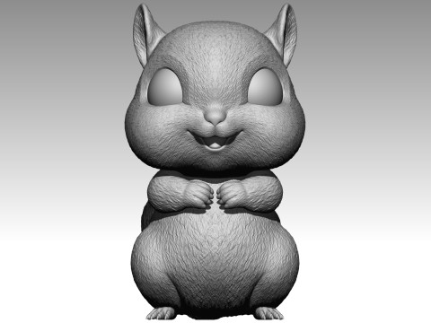 Cute squirrel 8 3Dプリントモデル