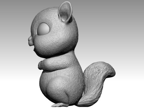 Cute squirrel 8 3Dプリントモデル