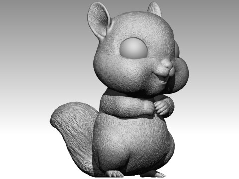 Cute squirrel 8 3Dプリントモデル