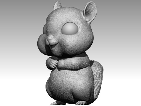Cute squirrel 8 3Dプリントモデル