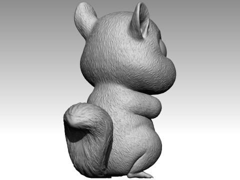 Cute squirrel 8 3Dプリントモデル