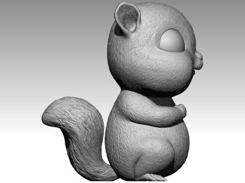 Cute squirrel 9 3Dプリントモデル