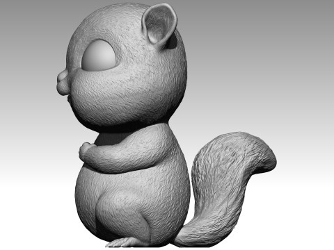 Cute squirrel 9 3Dプリントモデル