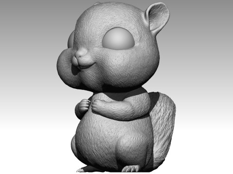 Cute squirrel 9 3Dプリントモデル